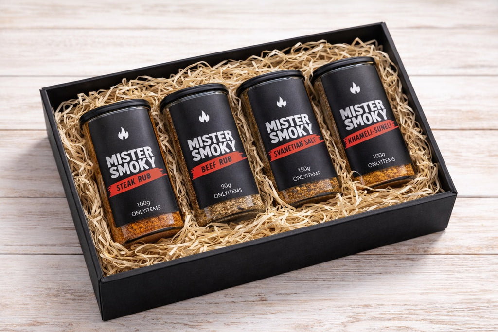 Gourmet BBQ Spice Gift Set – Steak & Beef Rubs with Svanetian Salt and Khmeli Suneli