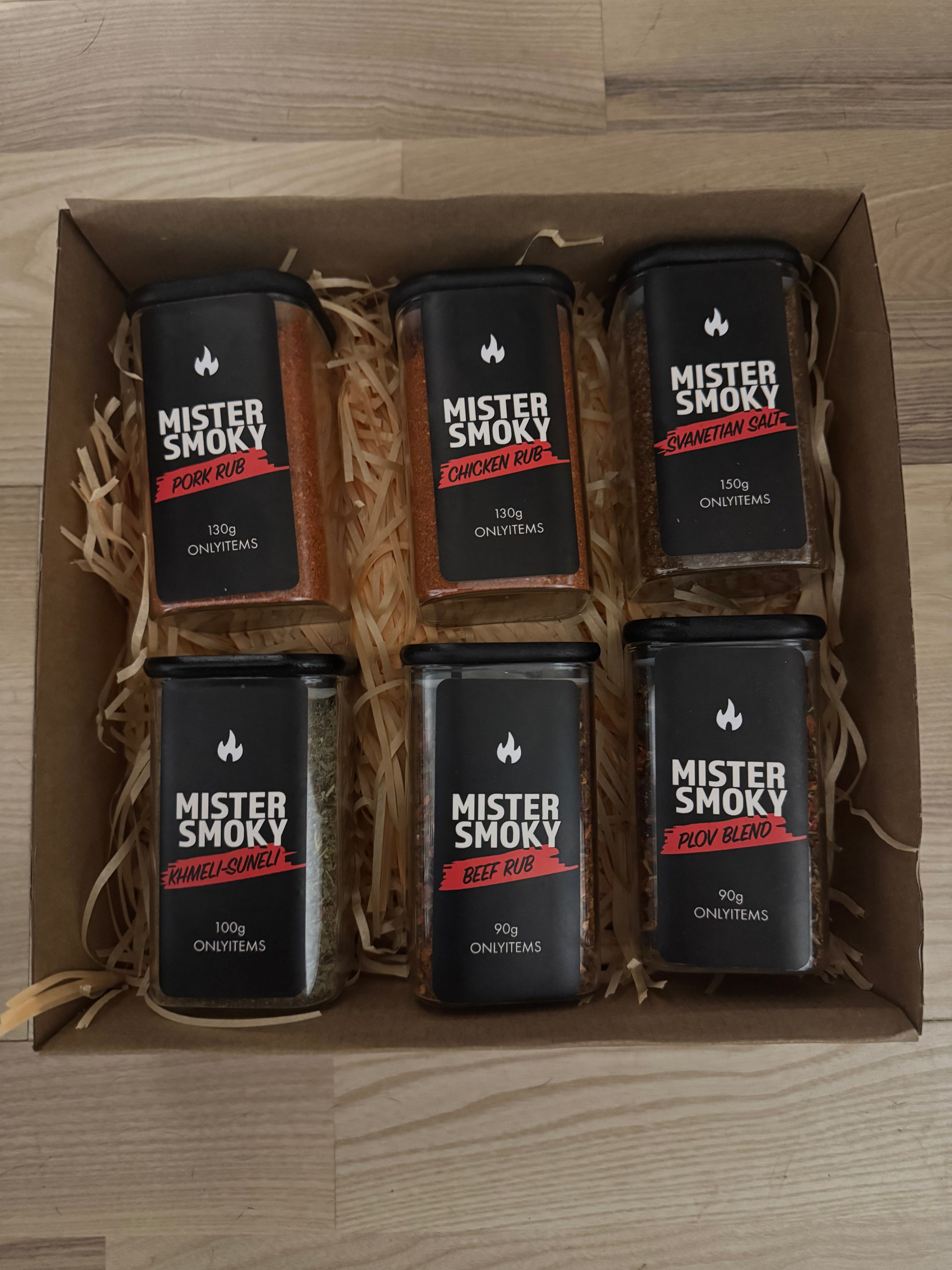 Box of Mister Smoky product on a wooden surface