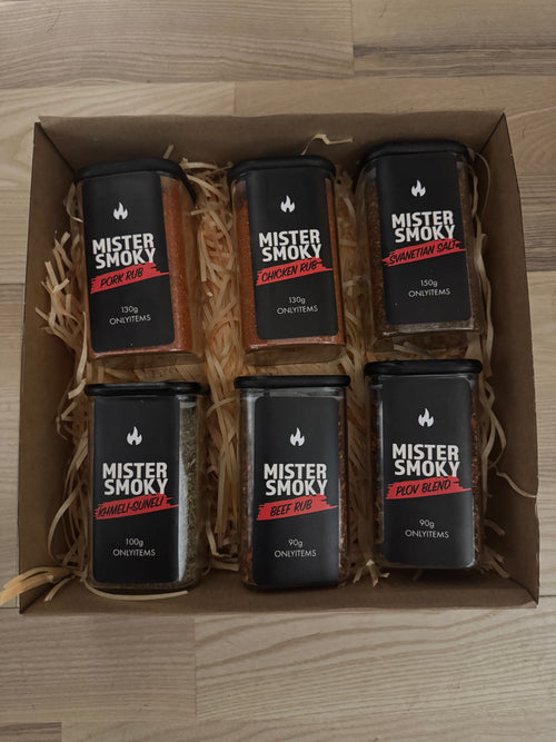 Box of Mister Smoky product on a wooden surface