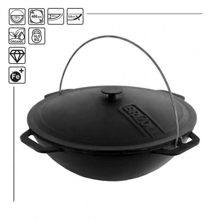 BRIZOLL cast iron cauldron 12L