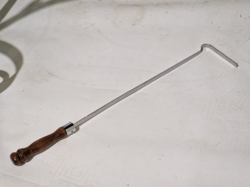 Crutch with a wooden handle